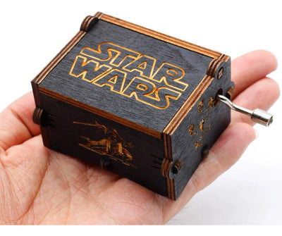 Caja Musical - Star Wars Madera Negra Regalo Fans Negro