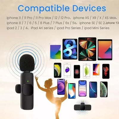 Microfono Inalambrico Solapa X1 2 En 1 Tipo C Comp Iphone Negro