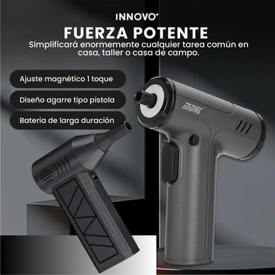 Destornillador Eléctrico 10 En 1 Con Mini Ventilador Portátil Innovo 4 Velocidades