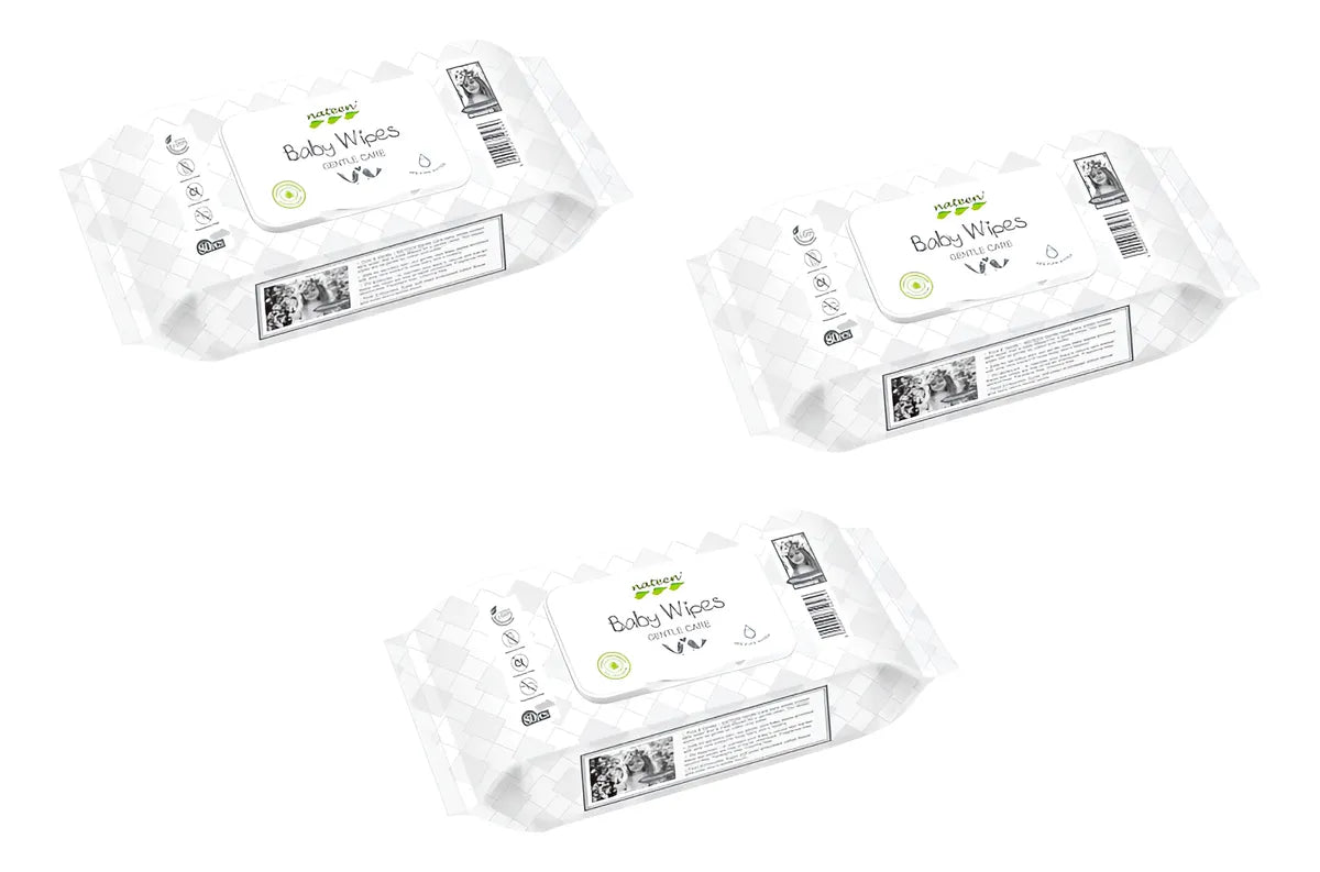 3 Paq. Toallitas Húmedas Nateen Baby Wipes X80und Para Bebé