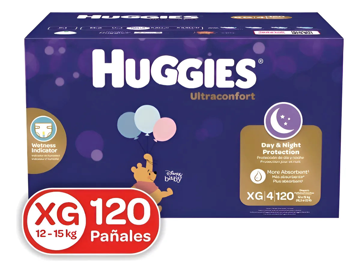 Pañales Huggies S&d Etapa 4/xg, 120 Unidades Extra Grande (xg) Sin Género