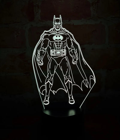 Lámpara De Noche Led Batman Holograma Decoración Regalo Negra