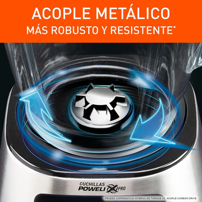 Licuadora Imusa Ultraforce + 2v Vaso De Vidrio 2.2l Color Plateado