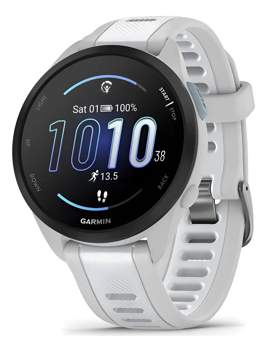 Reloj Garmin Forerunner 165 Music Amoled con bisel blanco y negro