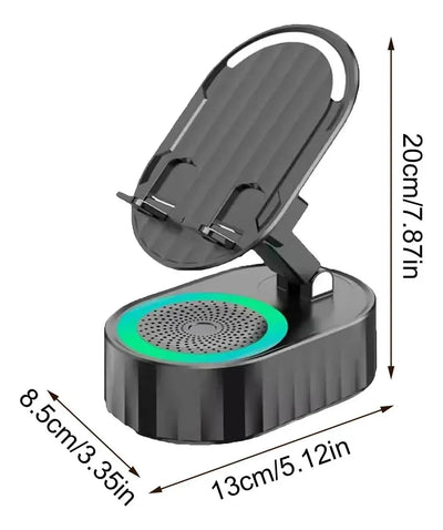Soporte De Telefono Con Audio Por Induccion + Bluetooth +luz Disponible