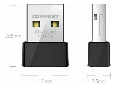 Adaptador Usb Wifi 650 Mbps Doble Banda 2.4 5.8 Ghz Comfast