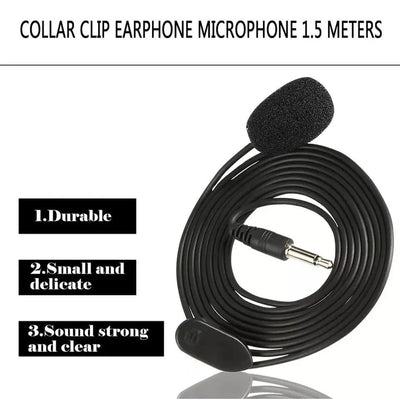 Micrófono De Solapa Anti-ruido Con Clip Para Pc Y Portátil Color Negro