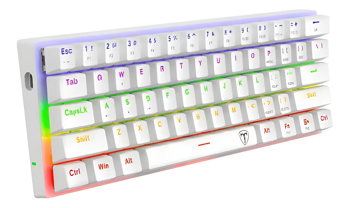 T-dagger Arena T-tgk321-w-br Sp - Blanco - Rgb Rainbow - Qwerty - Español - Switches Et Brown - 60%