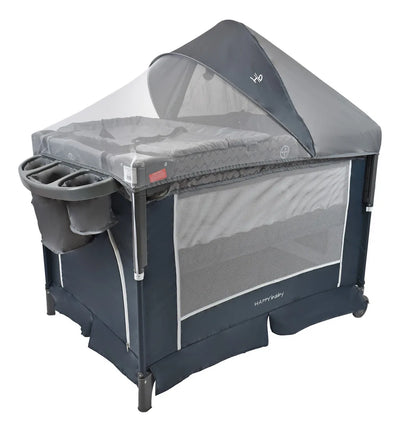 Corral Cuna Colecho Bebé Happy Baby Silver Color Gris oscuro