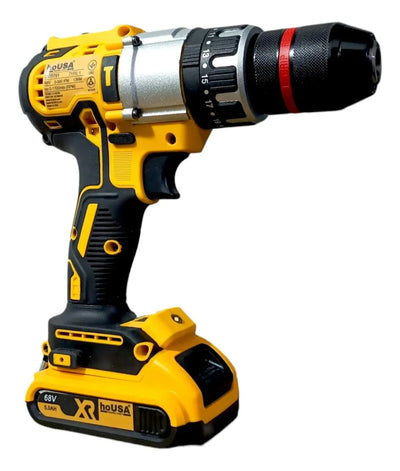 Taladro Inalambrico De 68v Poderoso Eficaz Tipo Industrial - Amarillo - 50/60