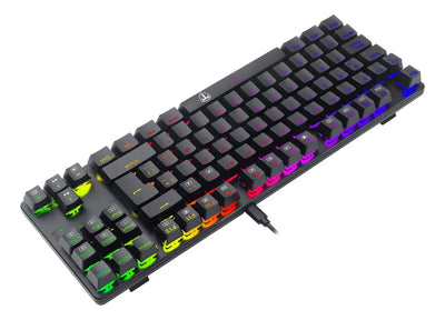 Teclado T-Dagger Bora QWERTY T-Dagger Red español color negro con luz RGB