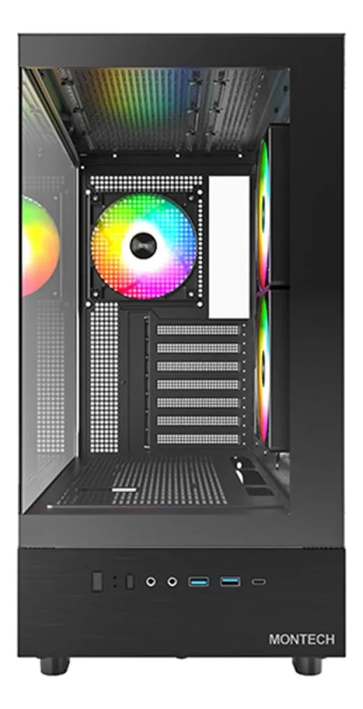 Funda para ordenador de sobremesa Montech Gamer Xr (b), color negro