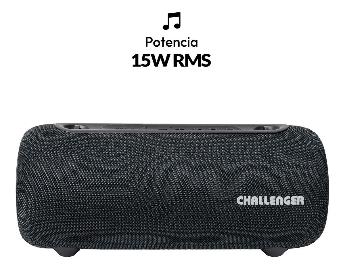 Parlante Portatil Bluetooth 15W Sc15 Challenger Color Negro
