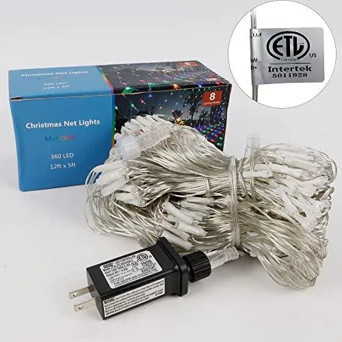 Red De Luces Led Navideñas 12 X 5' Multicolor Para