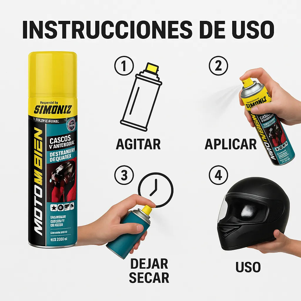 Limpiador En Seco Desinfectante Refrescante Cascos Simoniz