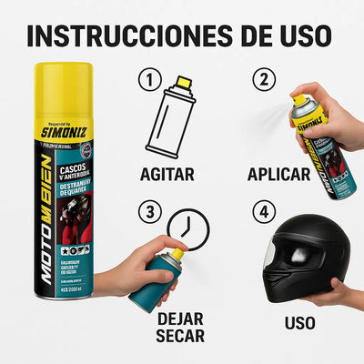 Limpiador En Seco Desinfectante Refrescante Cascos Simoniz
