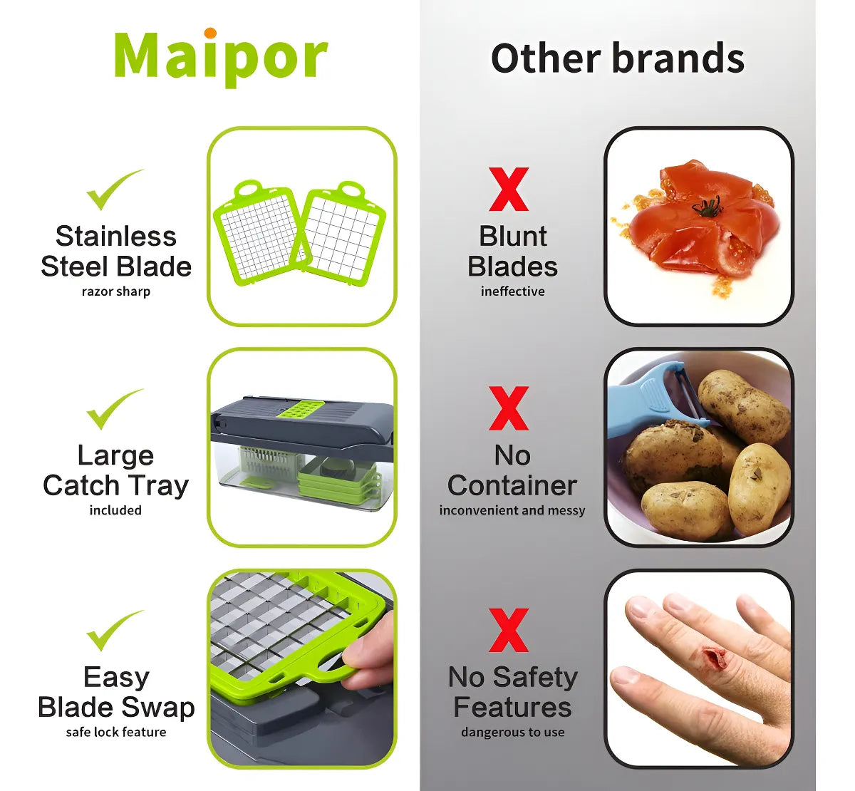 Picador Cortador De Verduras Frutas 1 Set 14 Piezas