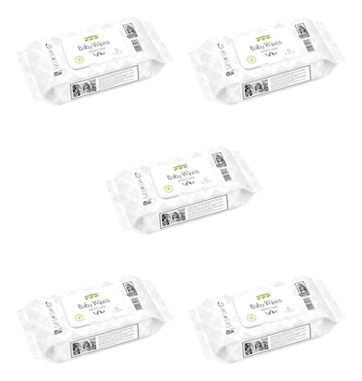 5 Paq. Toallitas Húmedas Nateen Baby Wipes X80und Para Bebé