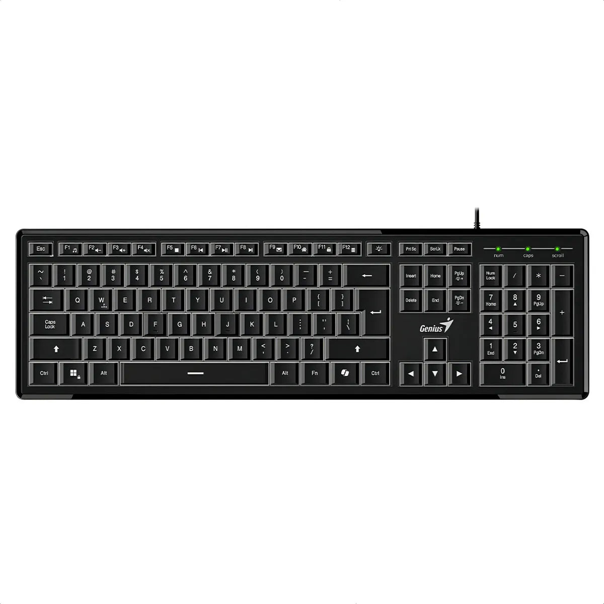 Teclado Con Cable Genius Slimstar 820 Iluminado Usb Teclado Negro Idioma Español España