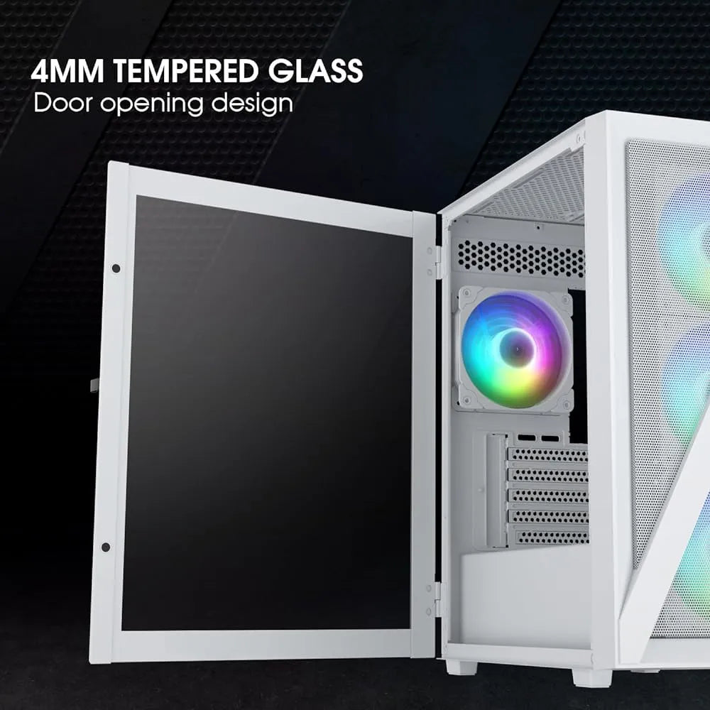 Vetroo M05 Micro Atx Caja De Pc Para Computadora Con Puerta White