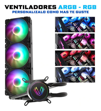 Refrigeracion Liquida Vetroo 360 Lga 1700 Am5 Negro Argb Pc