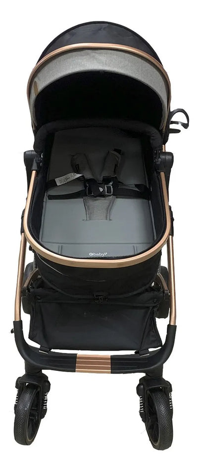 Coche Moisés Para Bebe Lujo 0 A 4 Años Ultra Liviano Color Azul - Negro Chasis 7622201720063