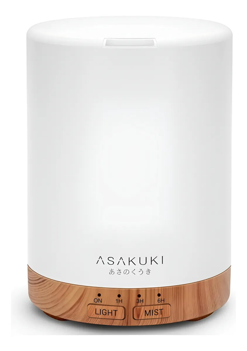 Difusor De Aromas Asakuki 300ml Con Luz Led Y Auto Apagado Crema
