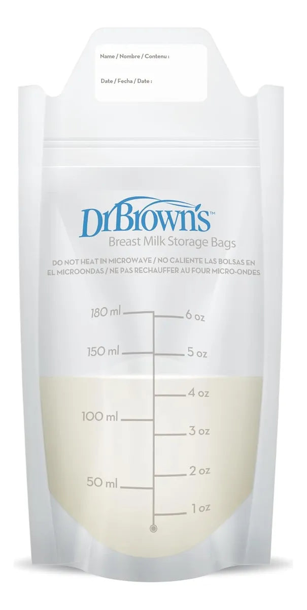 Bolsas Leche Materna 180 Ml Dr Browns 100 Unidades Sin Bpa