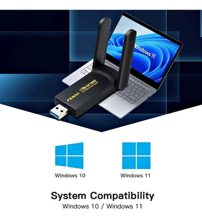 Adaptador Usb 3.0 A Red Wifi 6 Ax1800 Dual 2.4 Y 5g