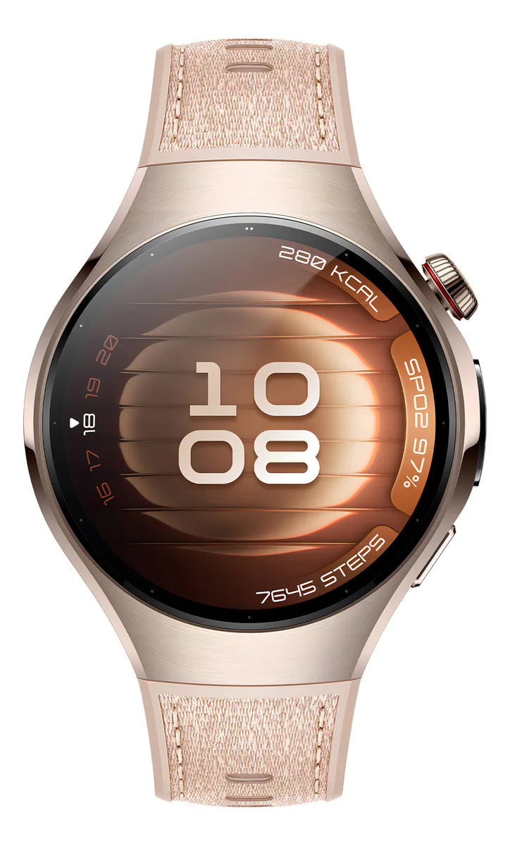 Smartwatch Huawei Watch 5 42mm Beige Esim, Gps, Wifi Bisel Negro Diseño de la malla Compuesto