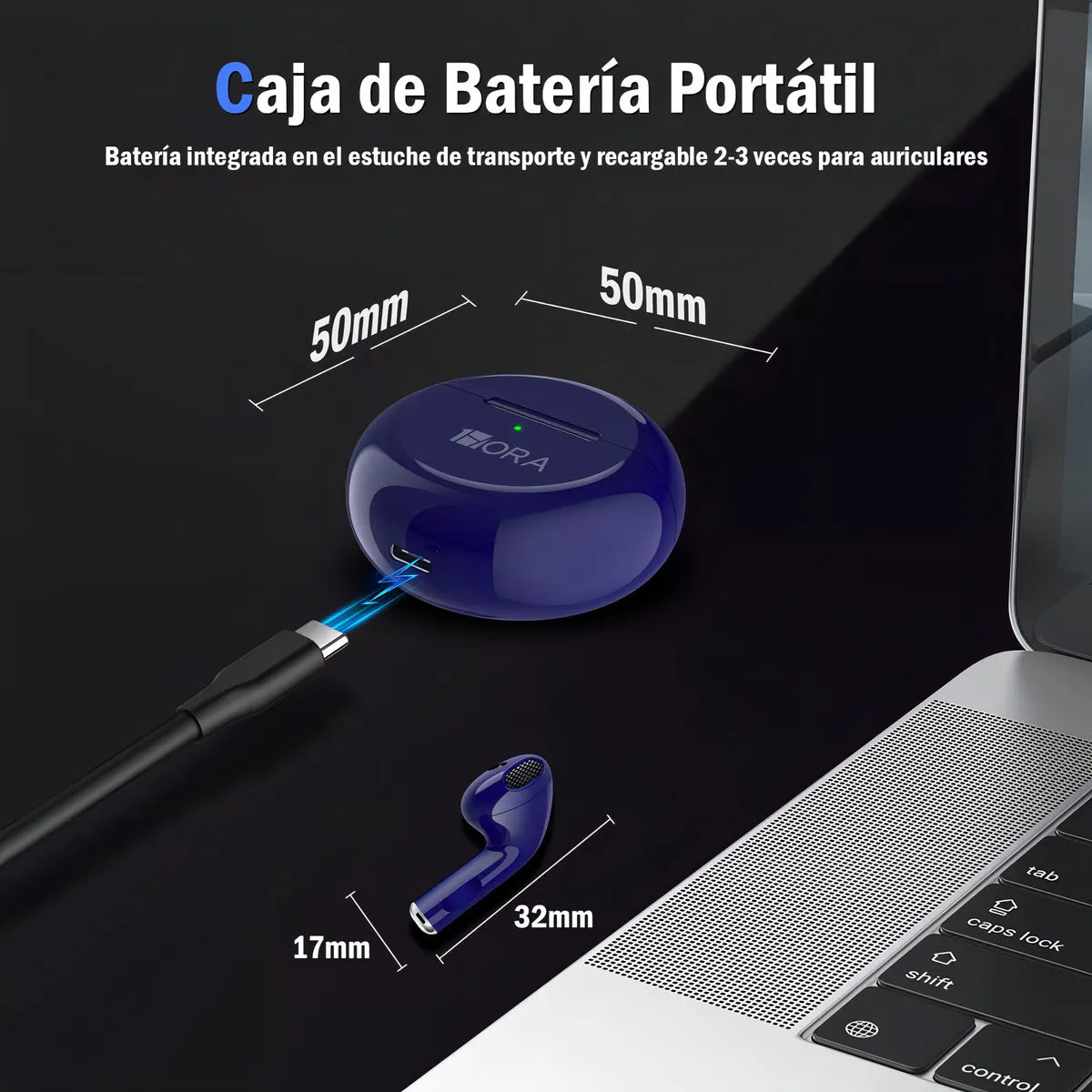 Audífonos In-ear Inalámbricos 1hora Aut119 Azul