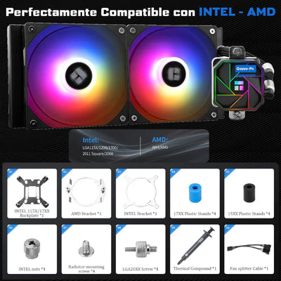 Refrigeracion Liquida Ta 240 Mm Argb Lga 1700 Am5 Am4 1200