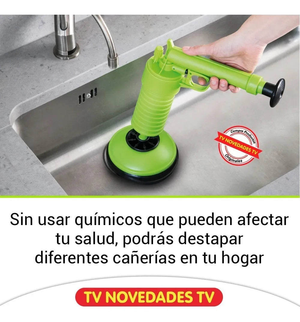 Bomba Destapar Cañería Tubería Desagüe Manual Drain Jet