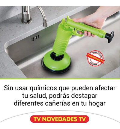 Bomba Destapar Cañería Tubería Desagüe Manual Drain Jet