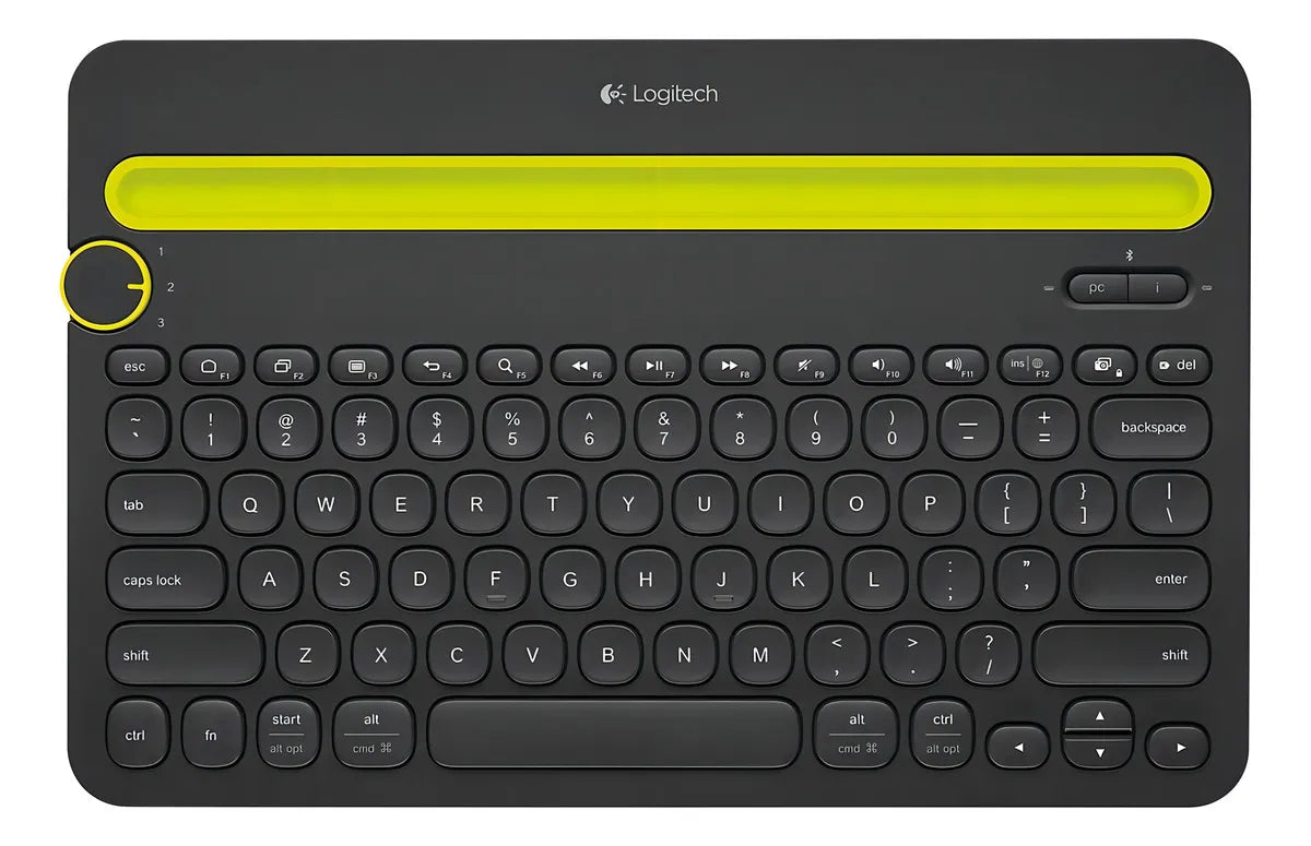 Teclado Logitech QWERTY inglés US color negro