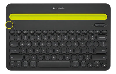 Teclado Logitech QWERTY inglés US color negro