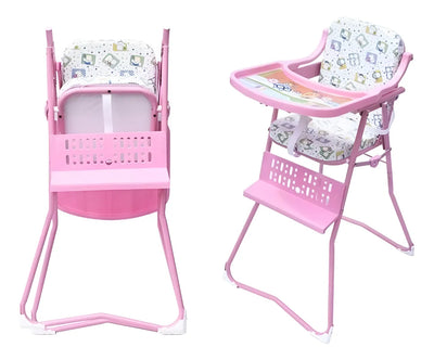 Silla Comedor Bebe Plegable Niño Y Niña Rosa