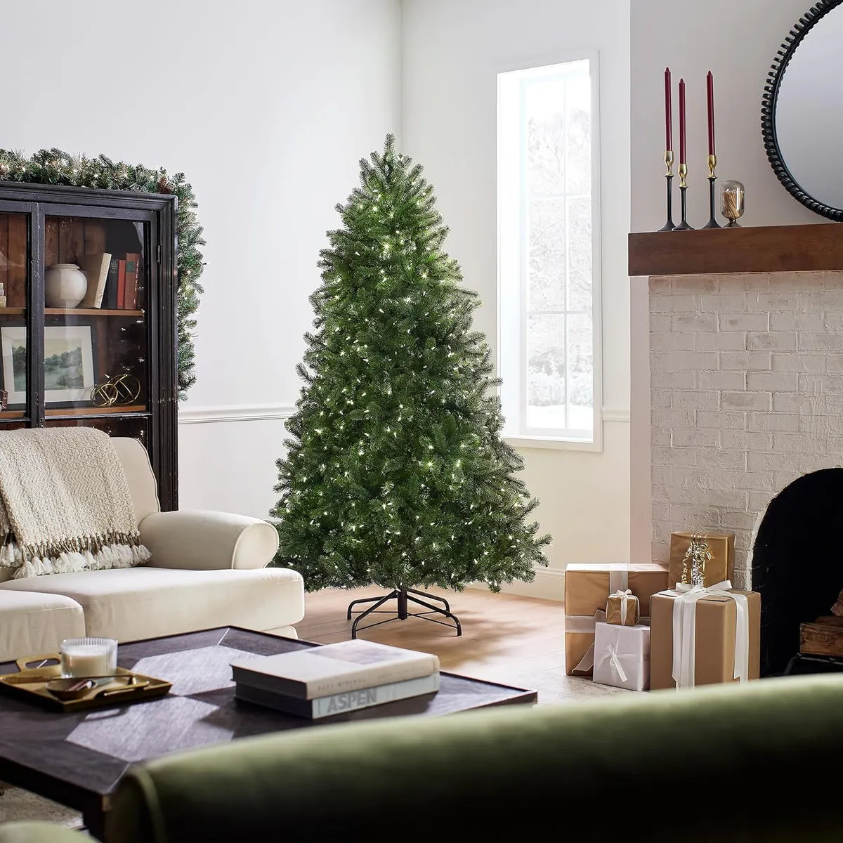 Árbol De Navidad Artificial Ultra Realista, 6.5 Pies