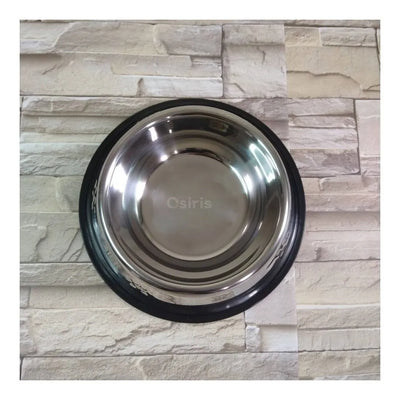 Comedero Plato Coca En Acero Inoxidable Para Perros Y Gatos Plateado