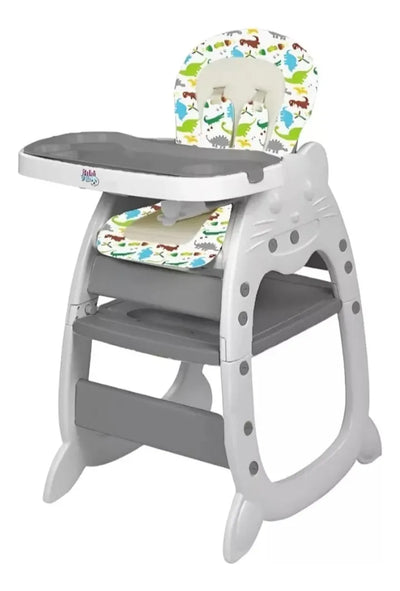 Silla Comedor Y Escritorio Para Bebe 3 En 1 Silla Comedor 3 En 1 Gris