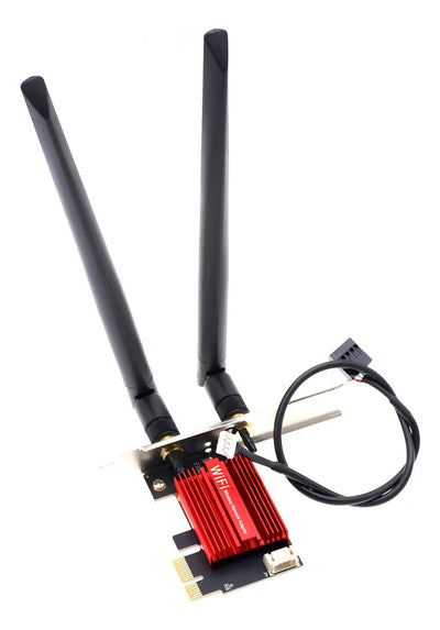 Deal4go Ax200ngw 802.11ax Wifi 6 2.4 Gbps De Doble Banda Pcie Express Tarjeta Wifi Inalámbrica Bluetooth 5.0 W/8dbi Antena Para Intel Ax200 Wlan Windows 10 64 Bits