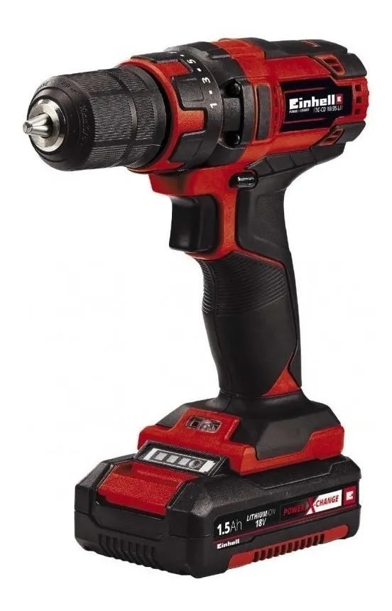 Kit Taladro Inalámbrico Einhell Tc-cd 18/35 Li (1x1,5ah) Rojo/negro 50 Hz/60 Hz