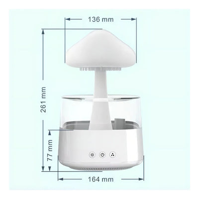 Humidificador De Aire Tipo Lluvia Con Forma De Hongo Con Luz