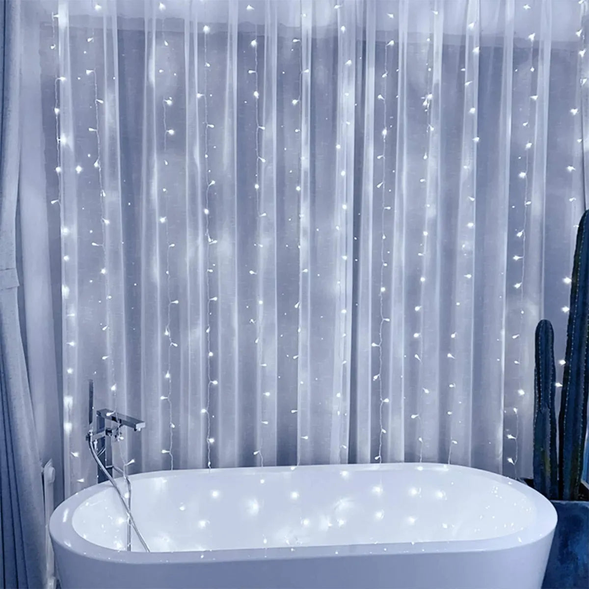 Luces Navidenas Led De Cortina, 200 Luces, Impermeables