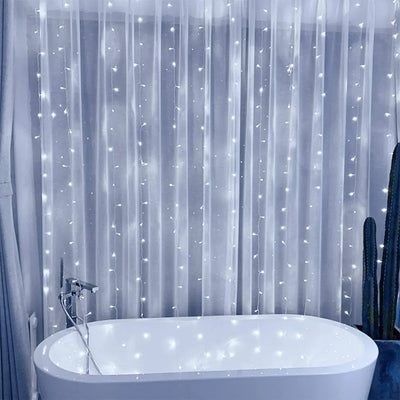 Luces Navidenas Led De Cortina, 200 Luces, Impermeables