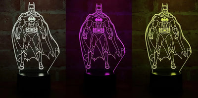 Lámpara De Noche Led Batman Holograma Decoración Regalo Negra