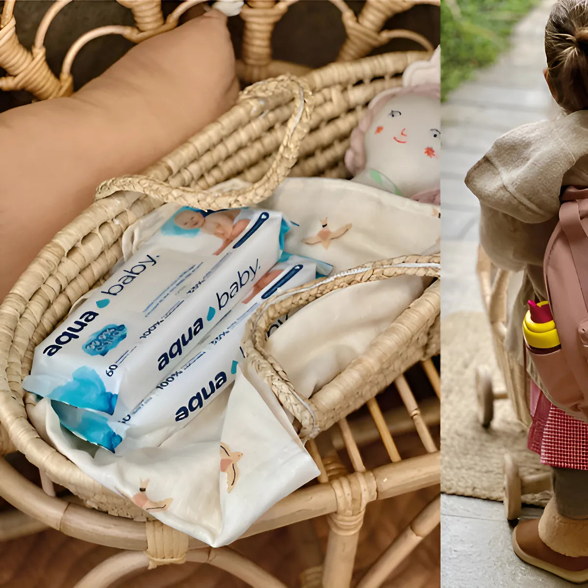 Toallitas Húmedas Aqua Baby 99.9% Agua 60 Unidades