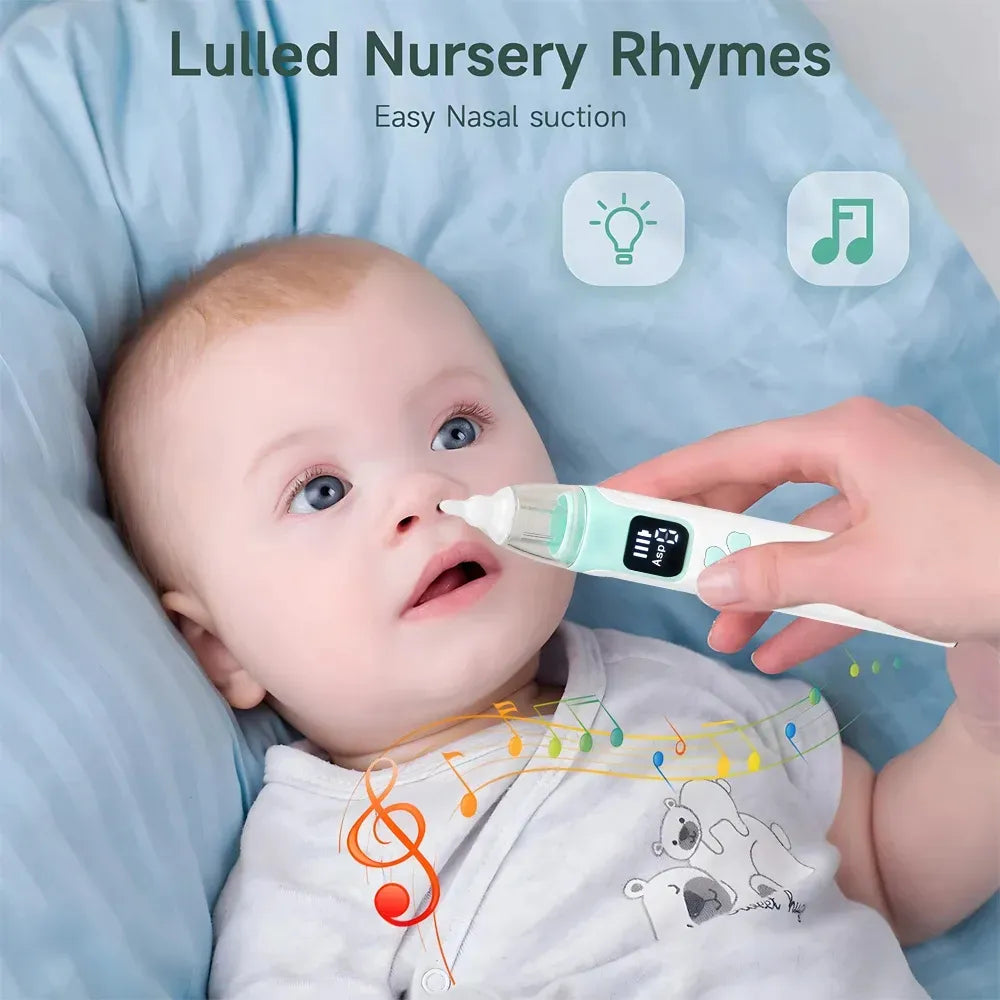 Aspirador Nasal Electrico Recargable Musical Para Bebe Agua