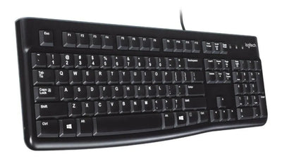 Teclado Logitech QWERTY Membrana español color negro
