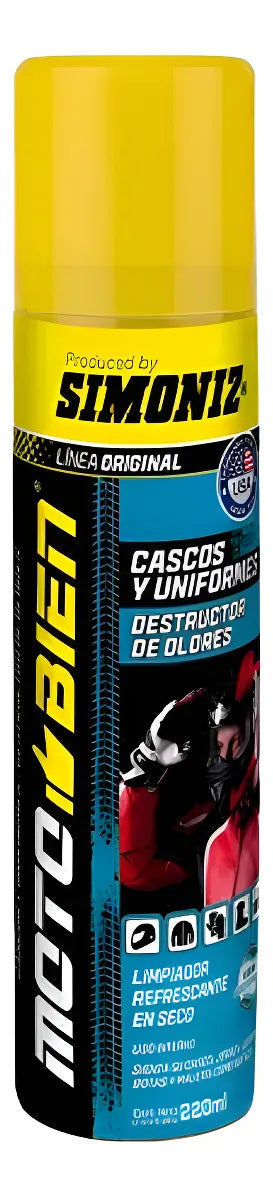 Limpiador En Seco Desinfectante Refrescante Cascos Simoniz